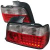 Bmw 3 Series 1992-1998 4dr Red Clear LED Tail Lights