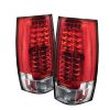 Gmc Denali 2007-2009  Red Clear LED Tail Lights