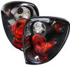 Dodge Caravan 2001-2004  Black Euro Style Tail Lights