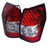 Dodge Magnum 2005-2008  Red Clear LED Tail Lights