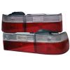 Honda Accord 1990-1991 4DR Red Clear Euro Style Tail Lights