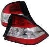 Honda Civic 2004-2005 2dr Red Clear LED Tail Lights