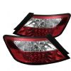 Honda Civic 2006-2008 2dr Red Clear LED Tail Lights