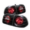 Honda Civic 1999-2000 4DR Black Euro Style Tail Lights