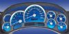 Chevrolet Silverado 2003-2005  120 Mph Trans Temp Aqua Edition Gauges With White Numbers