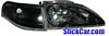 Ford Mustang 94-98 Black Headlight & Black Corner Light Combo