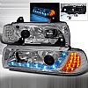 BMW 3 Series 2 Door E36 1992-1998 R8 Style (Version 2) Chrome Housing Projector Headlights