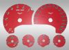 Chevrolet Corvette 2005-2009  Red / White Night Performance Dash Gauges