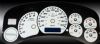 Gmc Sierra 1999-2002  White / Blue Night Performance Dash Gauges