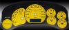 Chevrolet Silverado 1999-2002  Yellow / Blue Night Performance Dash Gauges