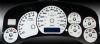 Gmc Sierra 1999-2002 Hd White / Blue Night Performance Dash Gauges