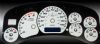 Gmc Sierra 1999-2002 Hd White / Blue Night Performance Dash Gauges