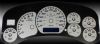 Gmc Sierra 1999-2002 Hd Silver / Blue Night Performance Dash Gauges