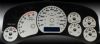 Chevrolet Silverado 1999-2002 Hd Silver / Blue Night Performance Dash Gauges