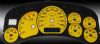 Chevrolet Silverado 1999-2002 Hd Yellow / Blue Night Performance Dash Gauges