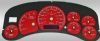 Chevrolet Silverado 1999-2002 Hd Red / Blue Night Performance Dash Gauges