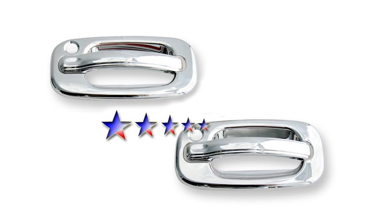 thumbnail image 2 of Chrome 4-Door Handle Set For 1999-2016 Ford Super Duty & Excursion - W/ Passenger Keyhole Cover 2 of 4