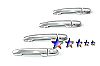 2003-2010  Toyota Corolla  (w/o Passenger Side Keyhole) Chrome Door Handles