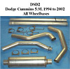 Dodge 5.9L Cummins 94-02 Full Boar 4 inch Single Outlet Diesel Exhaust Systems 