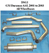 Chevy Silverado GMC Sierra 6.6L DuraMax 01-04 Full Boar 4 inch Single Outlet Diesel Exhaust Systems 