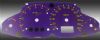 Ford Focus 2003-2005 With Tach Purple / Green Night Performance Dash Gauges