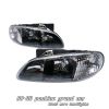 Pontiac Grand Am 1996-1998  Black Euro Crystal Headlights