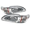 Ford Mustang 1994-1998 Chrome Euro Crystal Headlights 