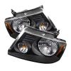 Ford F150 2004-2007 Black Euro Crystal Headlights 