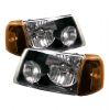 Ford Ranger 2001-2005 Black Euro Crystal Headlights 