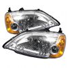 Honda Civic 2001-2003 Chrome Euro Crystal Headlights 