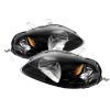 Honda Civic 1999-2000 Black Euro Crystal Headlights 