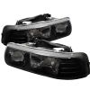 Chevrolet Silverado 1998-2003 Black Euro Crystal Headlights 