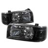 Ford Bronco 1992-1996 Black Euro Crystal Headlights 