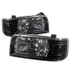 Ford F150 1992-1996 Black Euro Crystal Headlights 