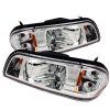 Ford Mustang 1987-1993 Chrome Euro Crystal Headlights 