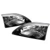 Ford Mustang 1994-1998 Black Euro Crystal Headlights 