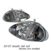 Honda del Sol 1993-1997 Titanium Housing One Peice Headlights