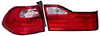 Honda Accord Sedan 01-02 Red and Clear TYC Euro Tail Lights