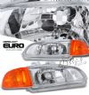 Honda Civic 1992-1995 2/3dr Chrome /amber E. Corner Euro Crystal Headlights