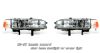 Honda Accord 1990-1993  Chrome/amber Corner Euro Crystal Headlights