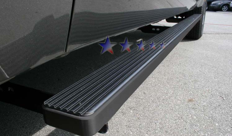 Gmc Sierra 1999-2012 2500 Ld Ext Cab Aps Iboard Step Bars - Black Powder Coated