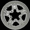 Chevrolet Tracker 1999-2004 Chrome Wheel Covers, 5 Dimpled Spokes (15