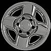 Nissan Frontier 2000-2002 Chrome Wheel Covers, 4 Rounded Spokes (16