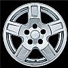Jeep Grand Cherokee 2005-2007 Chrome Wheel Covers, 5 Indented Spokes (17