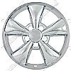 Ford Mustang  2005-2009 Chrome Wheel Covers, 5 Flat Funnel Spokes (17" Wheels)