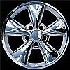 Ford Mustang 2005-2009 Chrome Wheel Covers, 5 Flat Funnel Spokes (17
