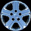 Dodge Ram 2006-2008 Chrome Wheel Covers, 5 Flat Spoke (17