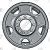 Ford Super Duty 2005-2007 Chrome Wheel Covers, 5 Flat Spokes (17