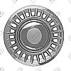 Ford Crown Victoria  1998-2002, 16" 24 Slot - Chrome Wheel Covers