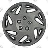 Dodge Caravan  1998-2000, 16" 7 Split Spoke - Silver Wheel Covers